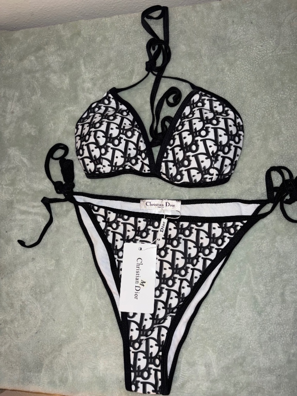 2 piece monogram bikini set